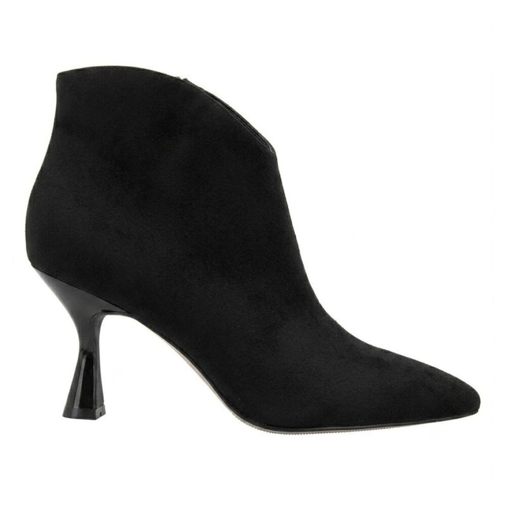 Lotus Shoes Womens/Ladies Amelia Faux Suede Kitten Heel Ankle Boots / Black